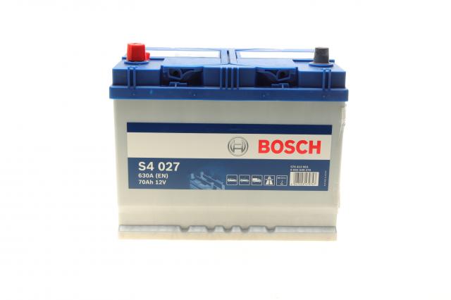 Аккумуляторы АКБ Bosch Asia S4 027 70Ah/630A (+/-) 261x175x220 BOSCH арт. 0092S40270
